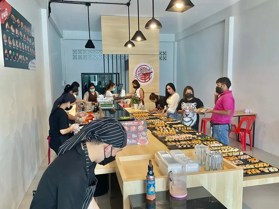 ภาพ บ้านซูชิ ซูชิย่างไฟ