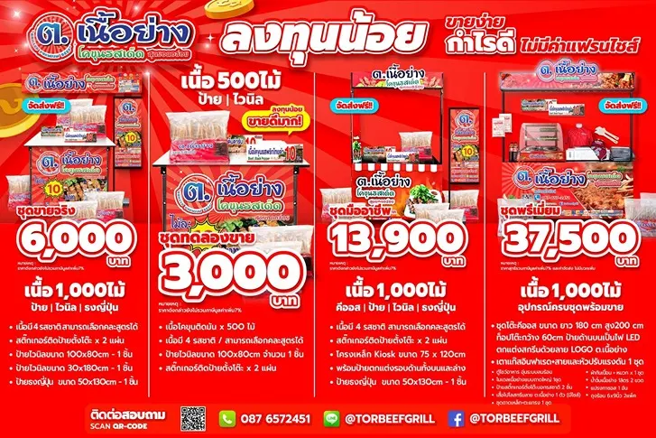 แพ็กเกจ แฟรนไชส์ ต.เนื้อย่าง