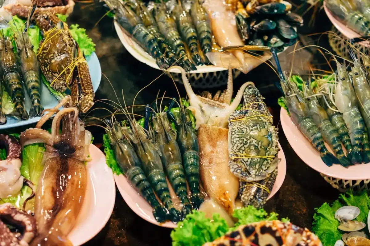 อาหารทะเลกุ้งเผา