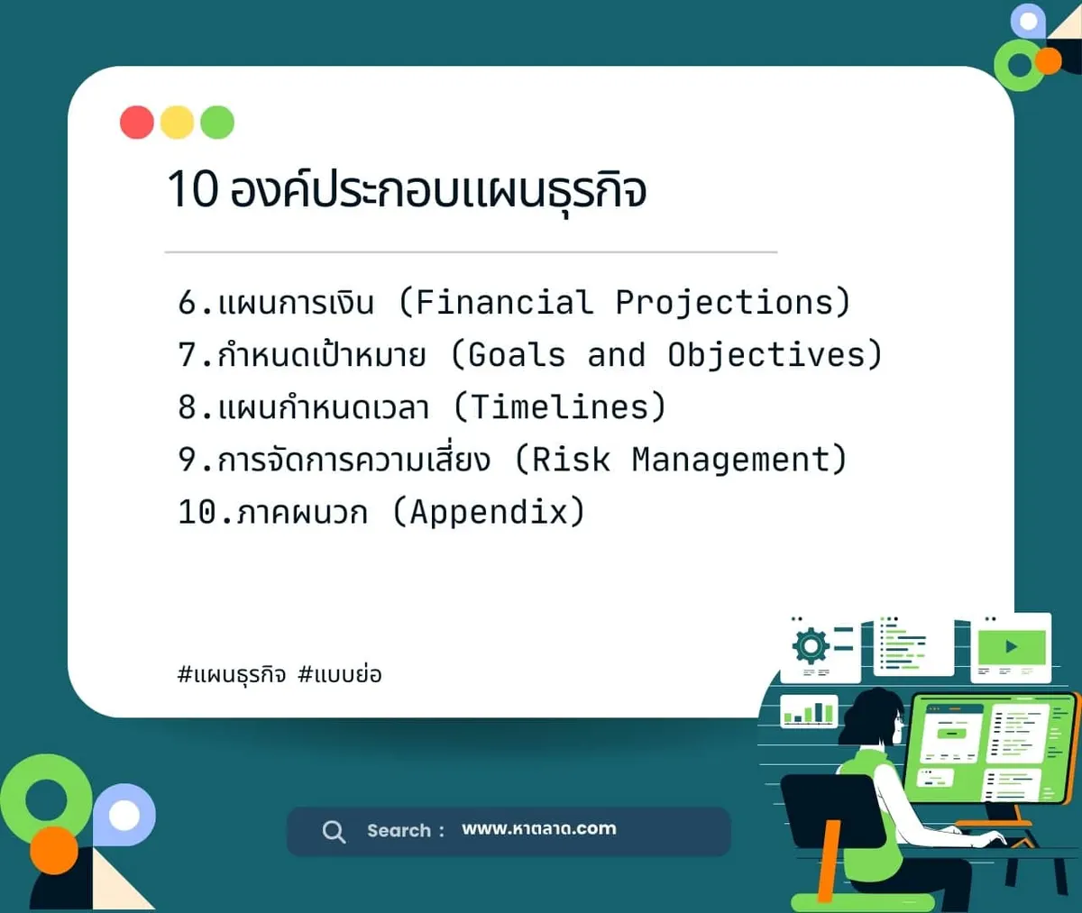 ภาพองค์ประกอบแผนธุรกิจ