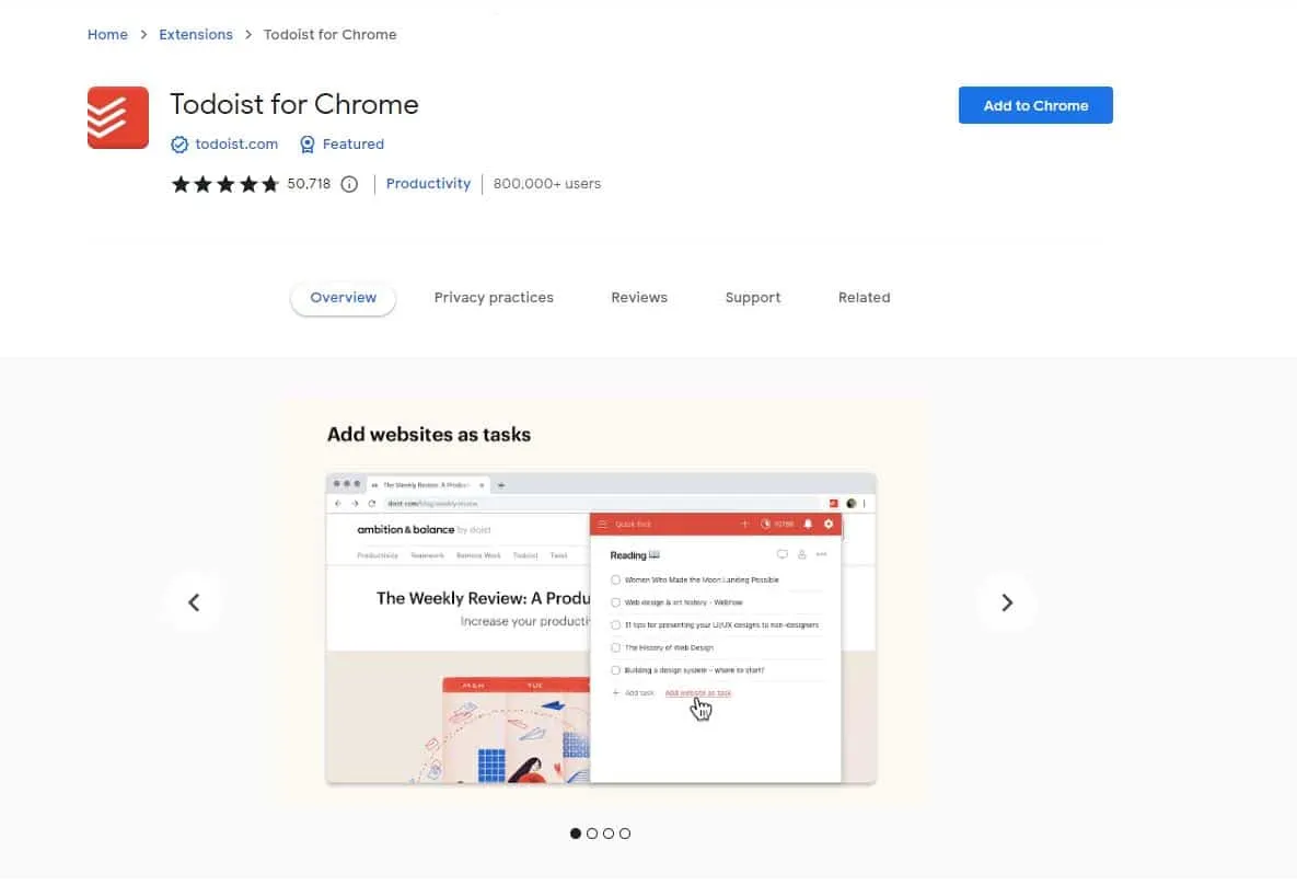 Todoist for Chrome